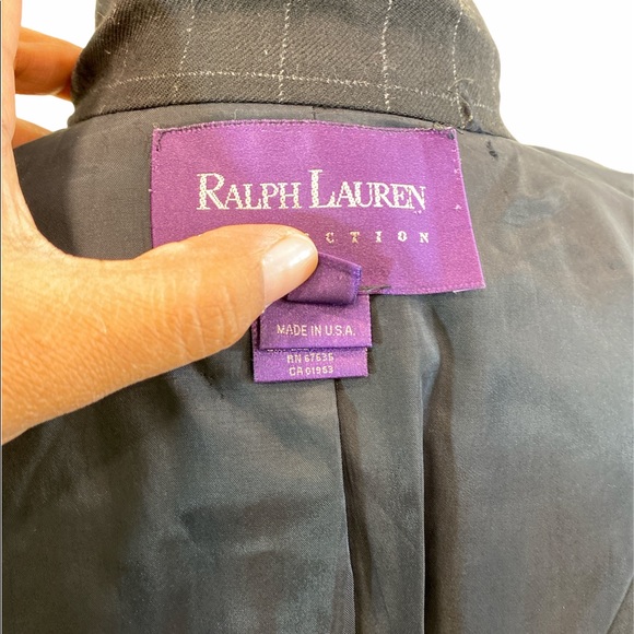 Ralph Lauren 100% Wool Plaid Sport Blazer Purple Tag 2 Union Made Dark academia - Picture 4 of 11